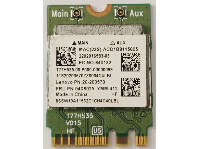 Realtek RTL8723BE használt PCI-e (802.11bgn) + Bluetooth 4.0 Wifi kártya
