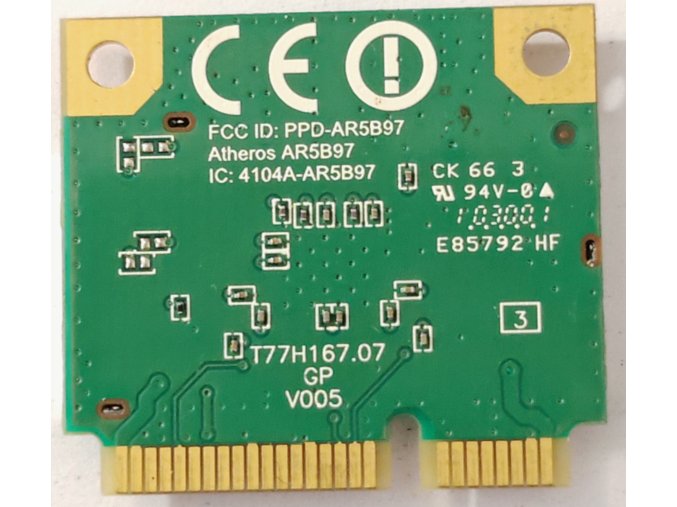 Atheros AR5B97 802.11b/g/n mini PCI-E wifi kártya