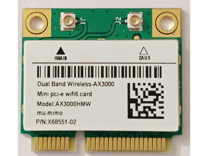 Dual Band Wireless-AX300 Minı pci-e wifi6 card Model:AX3000HMW mu-mimo PIN:X68551-02