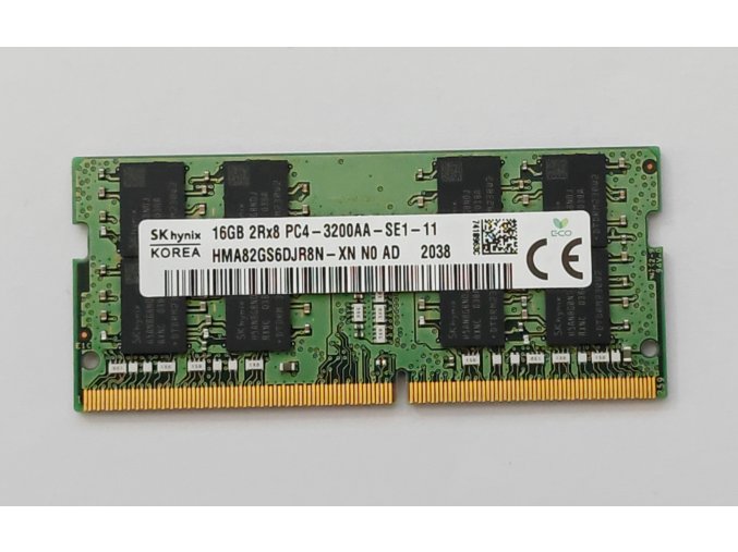 SKhynix 16GB 2Rx8 PC4-3200AA-SE1-11  KOREA HMA82GS6DJR8N-XN NO AD 2038