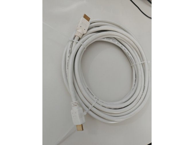 7,2 méter fehér HDMI 1,3 30V, 80,5°C, Árnyékolt, fehér színű, aranyozott hdmi hdmi kábel