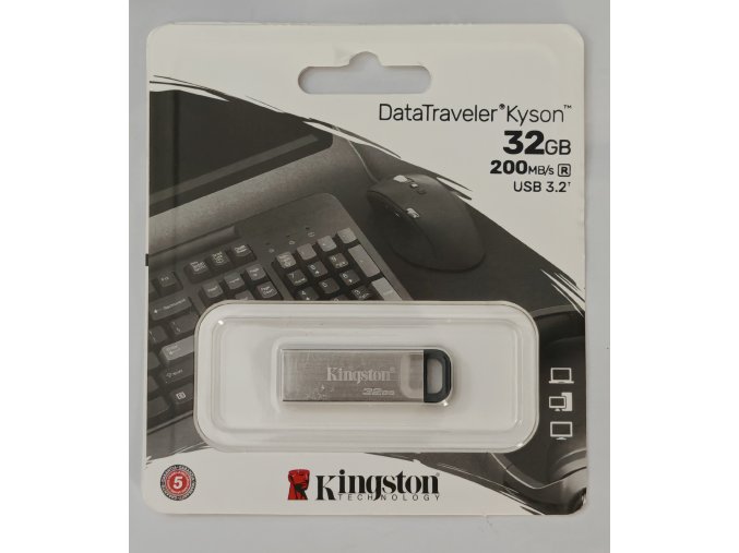 Kingston DataTraveler Kyson 32GB USB 3.2 (Gen 1) szürke-fekete fém pendrive (DTKN/32GB)