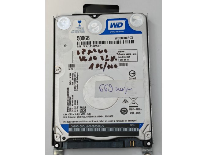500GB 2.5" laptop HDD vegyesen