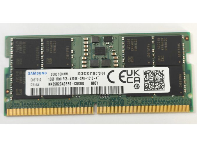 Samsung 16GB DDR5 4800 MHz SODIMM M425R2GA3BB0-CQKOD laptop memória RAM