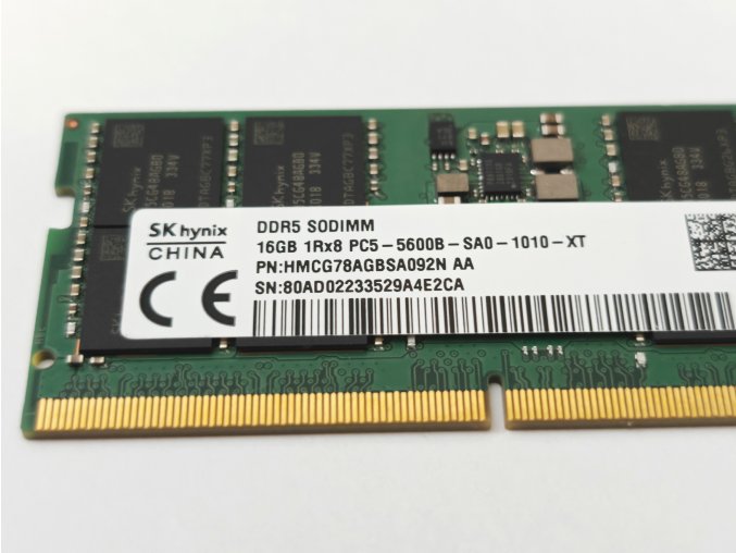 Hynix 16GB 5600 MHz DDR5 SODIMM laptop memória