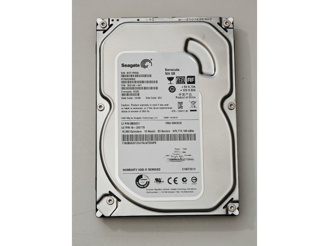 Seagate 500GB 7200rpm 3.5" HDD 100/100