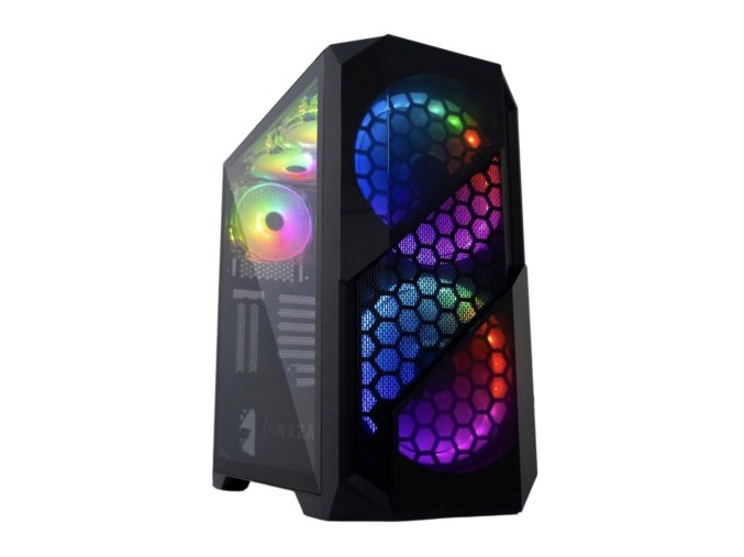 Inaza Prism Számítógépház, Mid-Tower, táp nélkül, E-ATX, Fekete