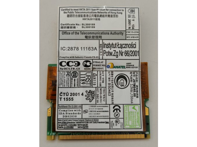 Ambit 56Kbps V.90 miniPCI Modem Card J07M040