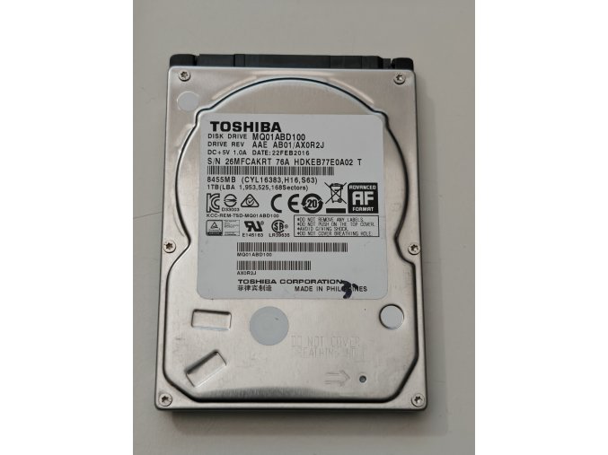 1TB TOSHIBA MQ01ABD100 2.5" laptop HDD
