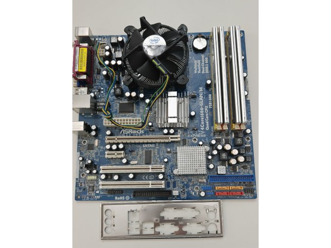 ASRock 4Core1600-GLAN/M Alaplap + Intel Core 2 Duo E7500 Processzor + 4GB GeIL DDR2 Memória