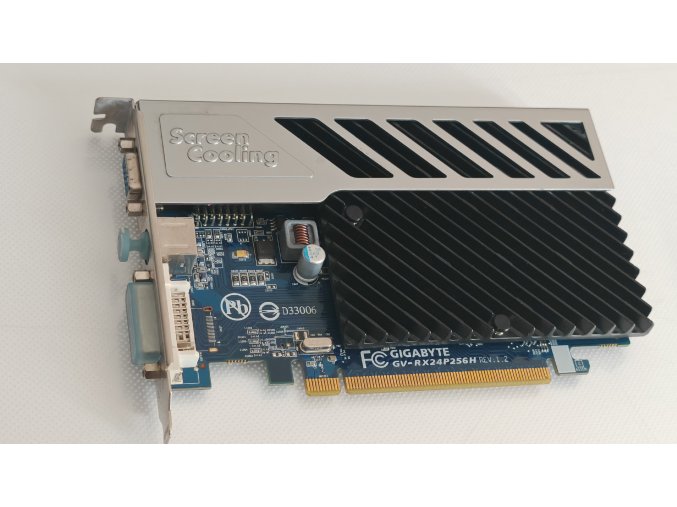 GIGABYTE Radeon HD 2400 Pro GV-RX24P256H passzív videokártya