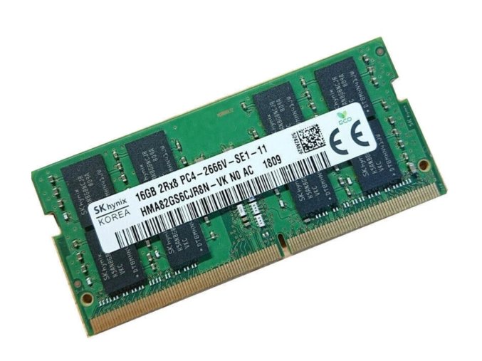 SK Hynix 16GB DDR4-2666V PC4-21300S CL19 SO-DIMM Laptop Memória