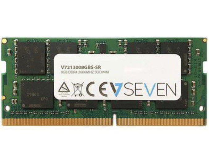 V7 8GB DDR4 2666MHz V7213008GBS-SR laptop memória