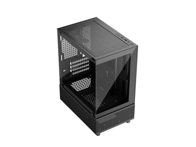 Gaming MI2-A számítógép ház, Mini-Tower, M-ATX/ITX, tápegység nélkül, fekete szín