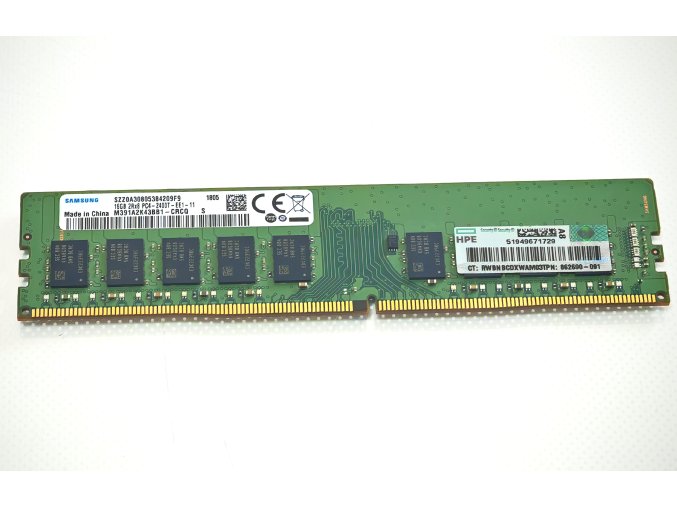 Samsung 16GB DDR4 16GB 2RX8 PC4-2400T-EE1-11 ECC memória