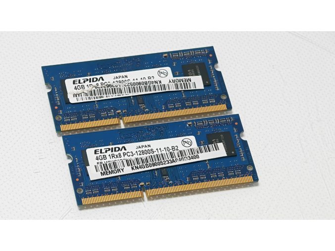 Elpida 8GB DDR3 SO-DIMM (2x4GB) 1600MHz – PC3-12800S, 11-10-B2, 1Rx8