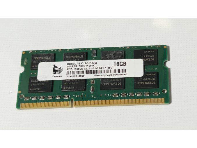 16GB DDR3 1333Mhz SODIMM memória modul