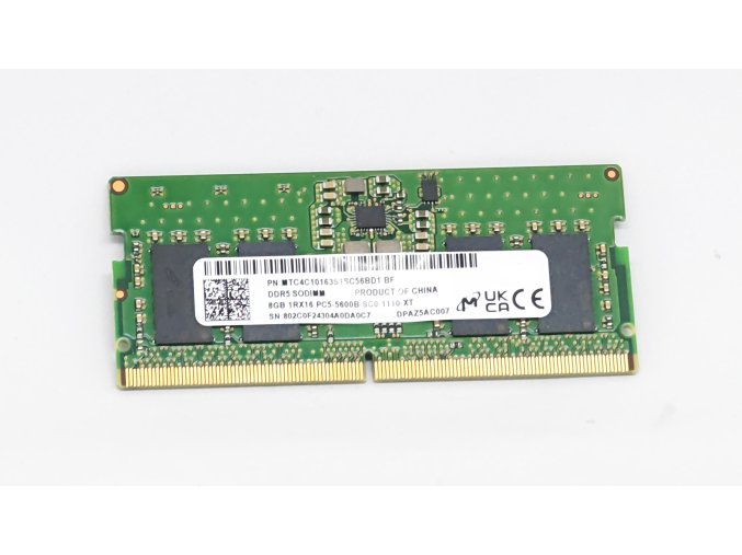 Micron 8GB DDR5 SODIMM 5600Mhz Memória RAM MTC4C10163S1SC48BA1 BC