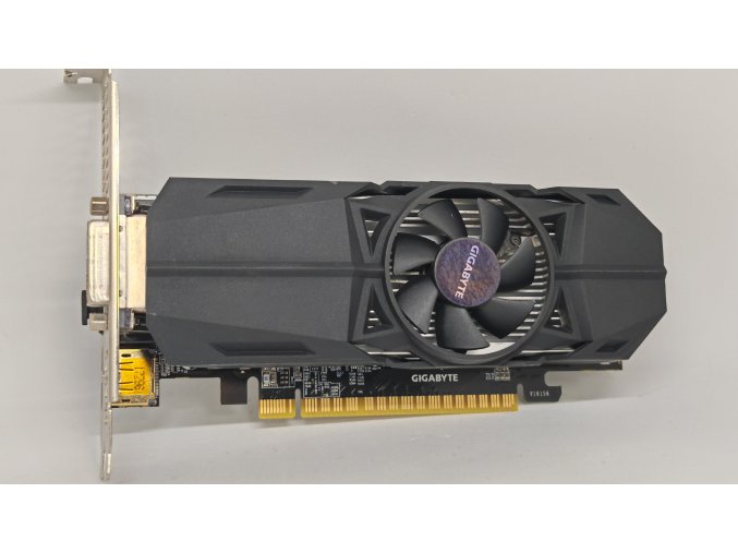 Gigabyte Nvidia GTX 1050 OC Low Profile 2GB OC verzió – 128-bit memória, Low Profile hátlap nélkül