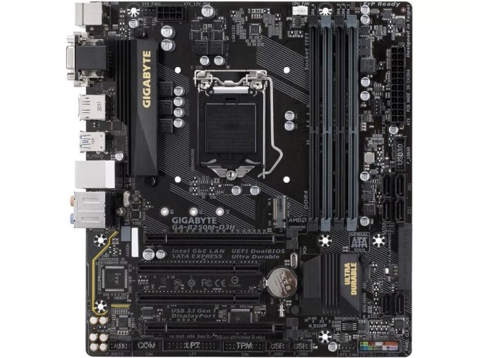 Gigabyte GA-B250 HD3P LGA 1151 alaplap – Intel 6. és 7. generációs processzorokhoz, DDR4, M.2