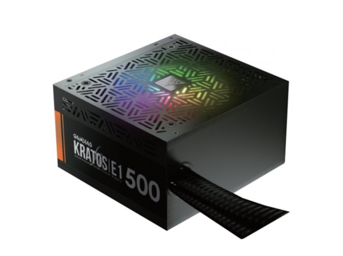 Gamdias Kratos E1 RGB tápegység, 500W, 80 Plus