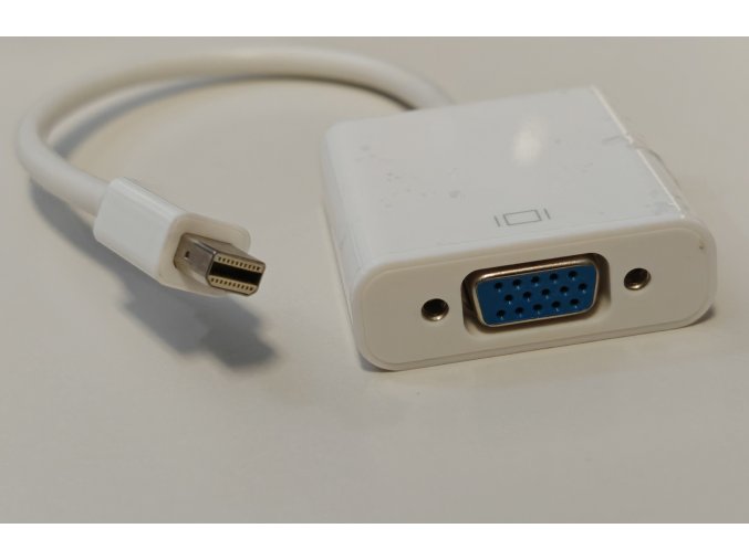 Mini DP port to VGA átalakító – 1080p, 60Hz, Fehér