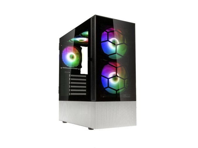 Kolink Observatory MX Glass ARGB – fekete/fehér, Elegáns MIDI torony