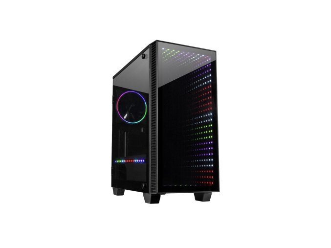 Inter-Tech X-608 Infinity Számítógépház, Middle Tower, Tápegység nélkül, mATX, Fekete