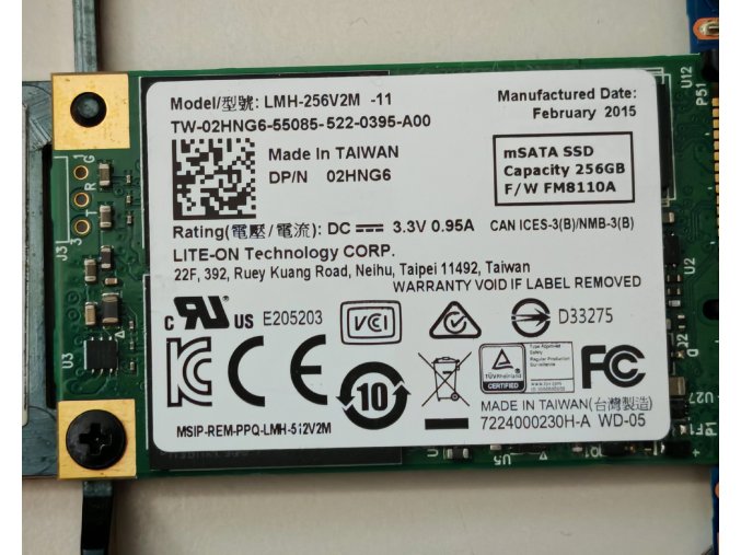 Lite-ON 256GB mSATA SSD 100/100