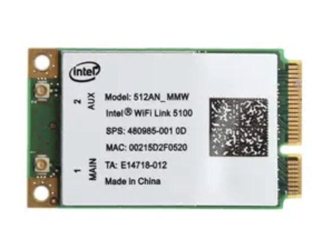 Intel Wifi Link 5100 802.11a/b/g mini PCI-E wifi kártya