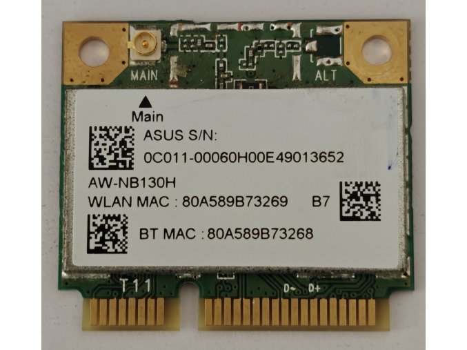 Atheros AW-NB130H használt 802.11n mini PCI-E Wifi + Bluetooth 4.0 kártya