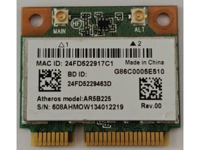 Atheros AR5B225 802.11n mini PCI-E wifi kártya
