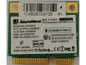 AzureWave AR5B95 használt Mini PCI-e (half) WiFi kártya