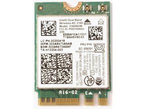 Intel Dual Band 3160NGW használt PCI-e (802.11AC) + Bluetooth 4.0 Wifi kártya