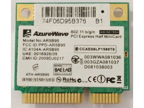 AzureWave AR5B95 használt Mini PCI-e (half) WiFi kártya