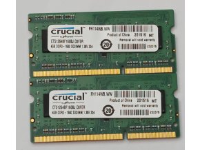 8GB DDR3 SODIMM memóriapárok KIT 2x4GB
