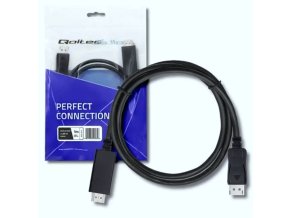 Qoltec 50435 DisplayPort v1.2 - HDMI 4Kx2K 1m fekete kábel
