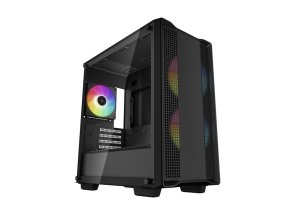 DeepCool CC360 ARGB számítógépház, Mid-Tower, tápegység nélkül, mATX, fekete