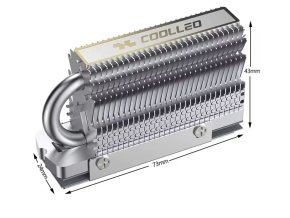 COOLLEO HR-09 M.2 2280 SSD Hűtőborda – Hatékony hőelvezetés hőcsővel