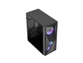 Aerocool Glider Tempered Glass számítógépház, Mid-Tower, tápegység nélkül, ATX, Fekete