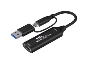 1080P Capture Card – HDMI-kompatibilis 4K-támogatás USB-A/USB-C (USB 2.0) – OBS Studio, PotPlayer, QT Player