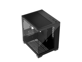 1stPLAYER Gaming MV5-TP, Cube-Tower, M-ATX/ITX, tápegység nélkül, fekete szín