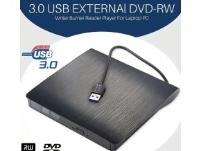 Kettős interfészű külső DVD-meghajtó - USB 3.0 és Type-C - Nagy sebességű CD/DVD-olvasó és -író laptopokhoz és PC-khez - Sokoldalú média lejátszás és egyszerű Plug-and-Play - Kompatibilis Windows, Linux, Mac rendszerekhez
