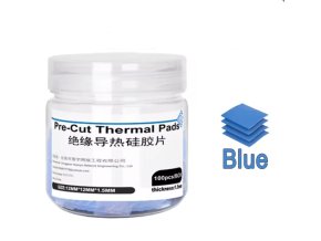 100 db Thermal Pads, Szilikon(Kék), Magas hőátvezető képesség, Elővágott