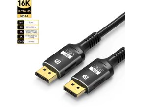 FDBRO DisplayPort 2.1 DisplayPort kábel - 3 méter 16K/8K/4K HDR, 32Gbps, 16K@30Hz