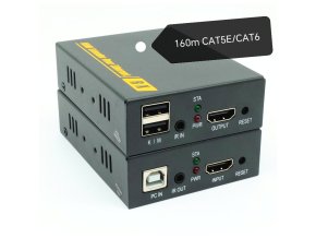 NAVCEKER HDMI KVM Extender – 160 méter, TCP/IP, IR, USB, HDMI, CAT5e/6