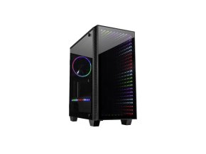 Inter-Tech X-608 Infinity Számítógépház, Middle Tower, Tápegység nélkül, mATX, Fekete