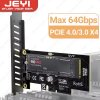 JEYI M.2 NVME SSD to PCIEX1 Adapter Card, 2280 SSD PCle 3.04.0 Expansion Card for Desktop PC, PCI-E GEN4 64 Gbps Full Speed X4