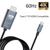 Type-C to HDMI kompatibilis kábel (2 m)  Screen Mirroring kábel (UHD 4K)