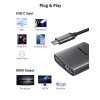 Lemorele Type C to Dual HDMI 2.0 Adapter – 4K 60Hz, Plug and Play